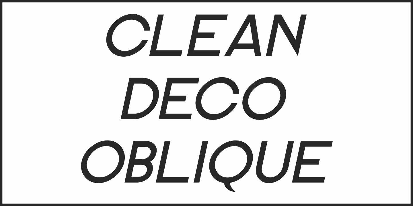 Пример шрифта Clean Deco JNL #3